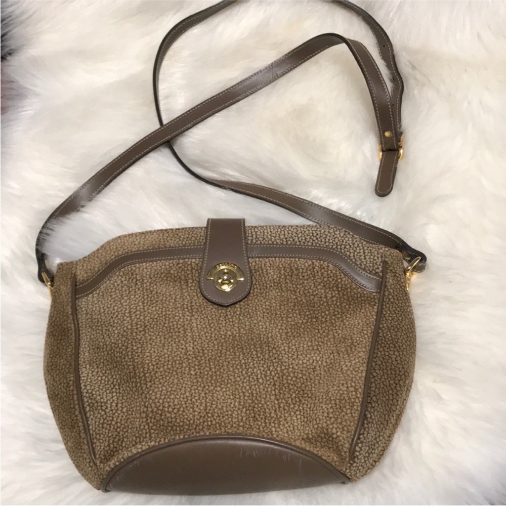 Bettina Suede Vintage Crossbody Purse Bag Brown